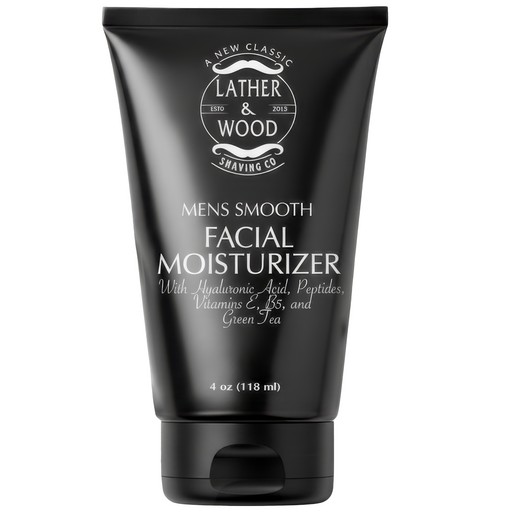 Lather & Wood Shaving Co Face Moisturizer for Men Men Grooming, Health White Smoke