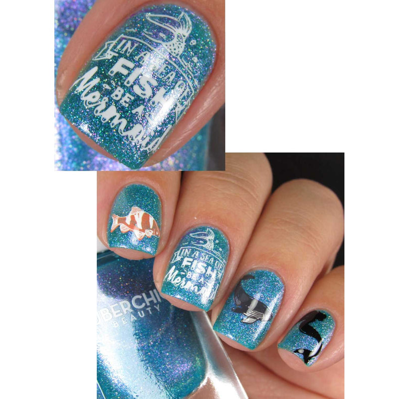 UberChic Beauty Mermaid Life-02 Stamping Plate Rosy Brown