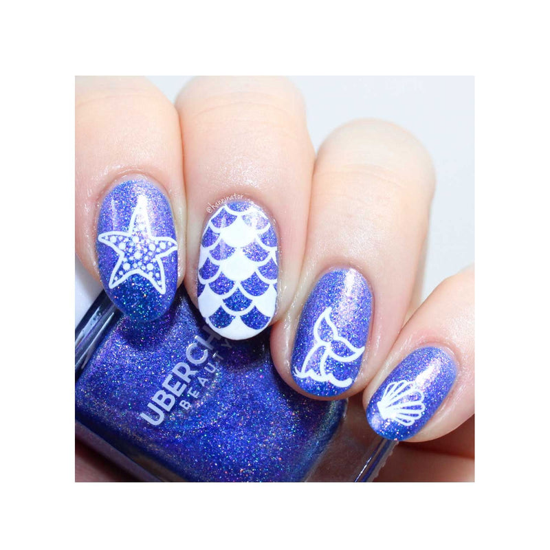 UberChic Beauty Mermaid's Tale - Holographic Polish Regular Polish Dark Slate Blue