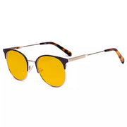 eyekeeper.com Metal Frame Blue Light Blocking Eyeglasses LX19001-BB90 Eyeglasses White Smoke Gold Tortoise / without magnification