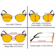 eyekeeper.com Metal Frame Blue Light Blocking Eyeglasses LX19001-BB90 Eyeglasses White Smoke Gold Black / without magnification,Gold Tortoise / without magnification,Silver / without magnification