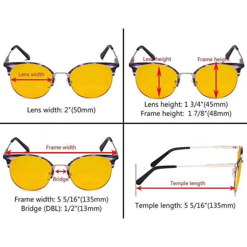 eyekeeper.com Metal Frame Blue Light Blocking Eyeglasses LX19001-BB90 Eyeglasses White Smoke Gold Black / without magnification,Gold Tortoise / without magnification,Silver / without magnification