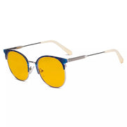 eyekeeper.com Metal Frame Blue Light Blocking Eyeglasses LX19001-BB90 Eyeglasses White Smoke Gold Black / without magnification,Silver / without magnification