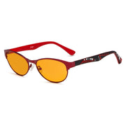 eyekeeper.com Cat-eye Blue Blocking Reading Glasses Nighttime Glasses LX17004-BB98 Eyeglasses Goldenrod Red / without magnification,Red / +0.50,Red / +0.75,Red / +1.00,Red / +1.25,Red / +1.50,Red / +1.75