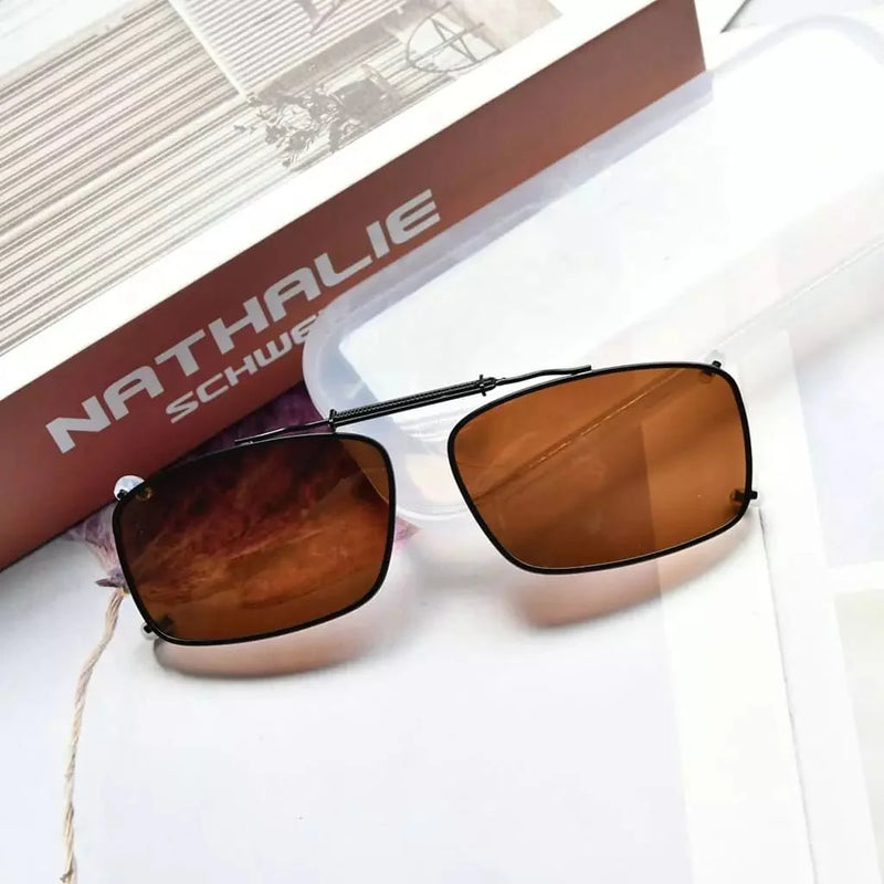 eyekeeper.com Polarized Lens Clip on Sunglasses C61 (56MMx34MM) Sunglasses White Smoke Brown,G15,Grey