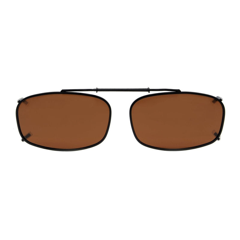 eyekeeper.com Metal Frame Polarized Lens Clip on Sunglasses C62(52MMx32MM) Sunglasses White Smoke Brown,G15,Grey