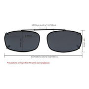 eyekeeper.com Metal Frame Polarized Lens Clip on Sunglasses C62(52MMx32MM) Sunglasses Dark Slate Gray Brown,G15,Grey