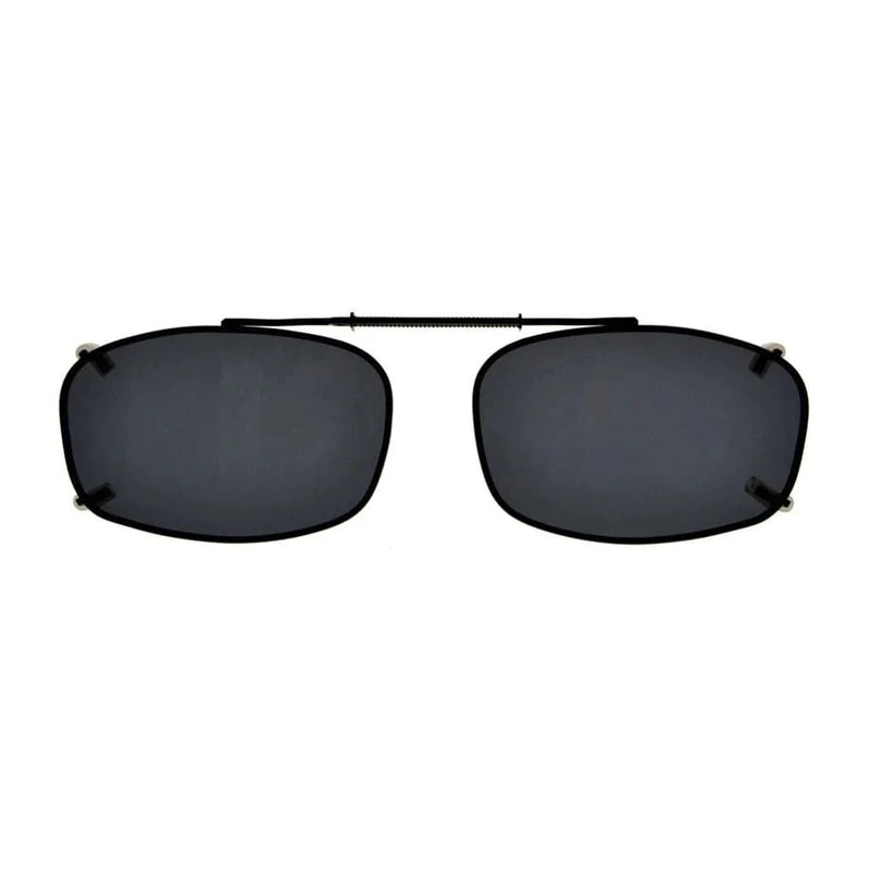 eyekeeper.com Metal Frame Polarized Lens Clip on Sunglasses C65(54MMx34MM) Sunglasses White Smoke Grey