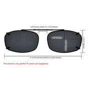 eyekeeper.com Metal Frame Polarized Lens Clip on Sunglasses C65(54MMx34MM) Sunglasses White Smoke Brown,G15,Grey