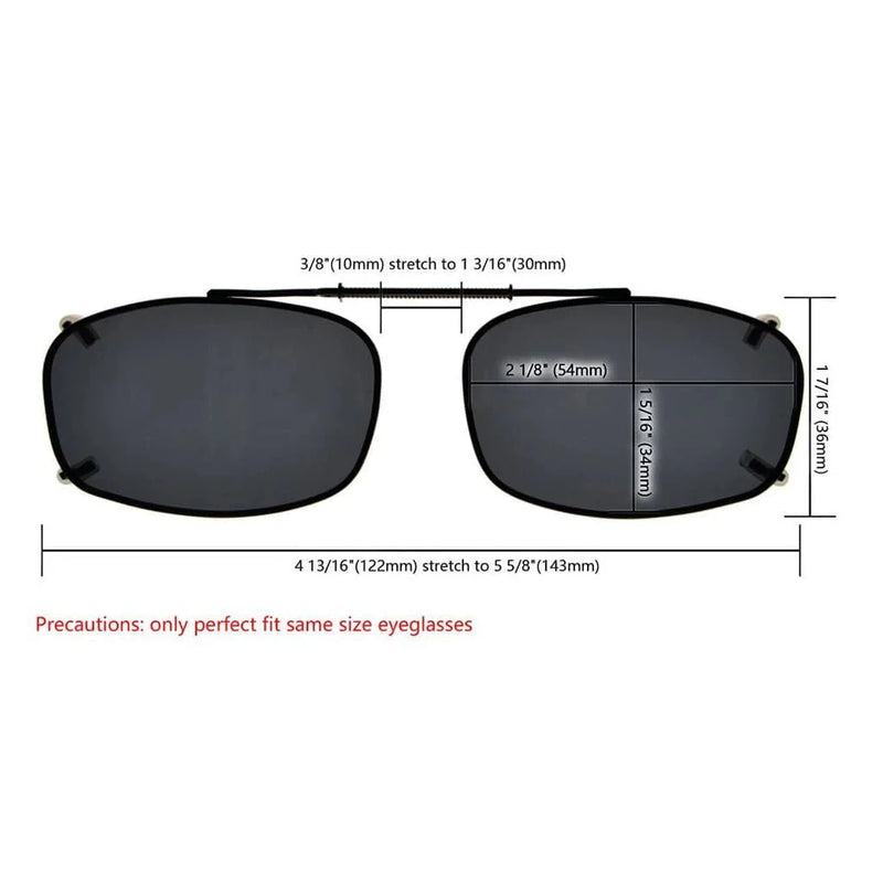 eyekeeper.com Metal Frame Polarized Lens Clip on Sunglasses C65(54MMx34MM) Sunglasses White Smoke Brown,G15,Grey