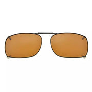 eyekeeper.com Metal Frame Polarized Lens Clip on Sunglasses C75(51MMx36MM) Sunglasses Goldenrod Grey,G15