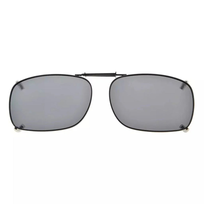 eyekeeper.com Metal Frame Polarized Lens Clip on Sunglasses C75(51MMx36MM) Sunglasses Dark Gray Grey,G15