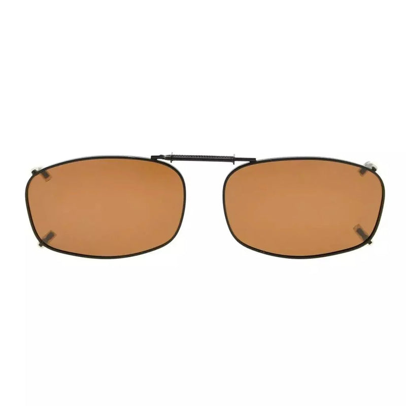 eyekeeper.com Metal Frame Polarized Lens Clip on Sunglasses C79(50MMx31MM) Sunglasses Dark Salmon Brown