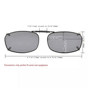 eyekeeper.com Metal Frame Polarized Lens Clip on Sunglasses C79(50MMx31MM) Sunglasses White Smoke Grey,G15,Brown
