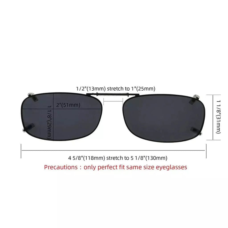 eyekeeper.com Metal Frame Polarized Lens Clip on Sunglasses C85(51MMx29MM) Sunglasses White Smoke Brown,G15,Grey