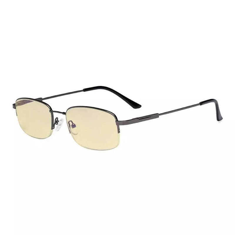 eyekeeper.com Metal Half-rim Blue Light Blocking Reading Glasses TMCG1704 Eyeglasses White Smoke Gunmetal / without magnification,Gunmetal / +0.50,Gunmetal / +0.75,Gunmetal / +1.00,Gunmetal / +1.25,Gunmetal / +1.50,Gunmetal / +1.75,Gunmetal / +2.00,Gunmetal / +2.50,Gunmetal / +3.00,Gunmetal / +3.50