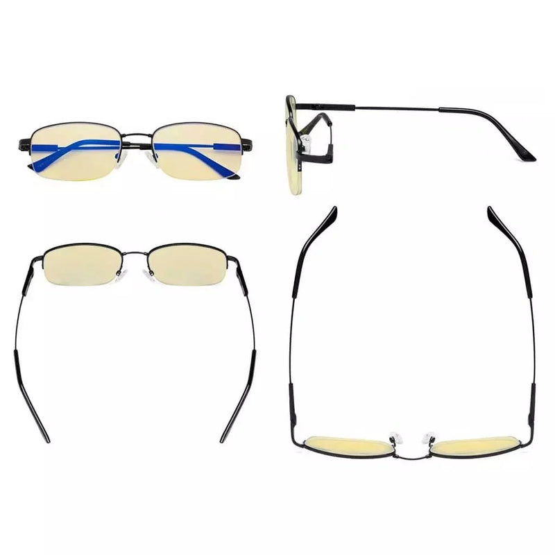 eyekeeper.com Metal Half-rim Blue Light Blocking Reading Glasses TMCG1704 Eyeglasses White Smoke Black / without magnification,Black / +0.50,Black / +0.75,Black / +1.00,Black / +1.25,Black / +1.50,Black / +1.75,Black / +2.00,Black / +2.50,Black / +3.00,Black / +3.50,Gunmetal / without magnification,Gunmetal / +0.50,Gunmetal / +0.75,Gunmetal / +1.00,G