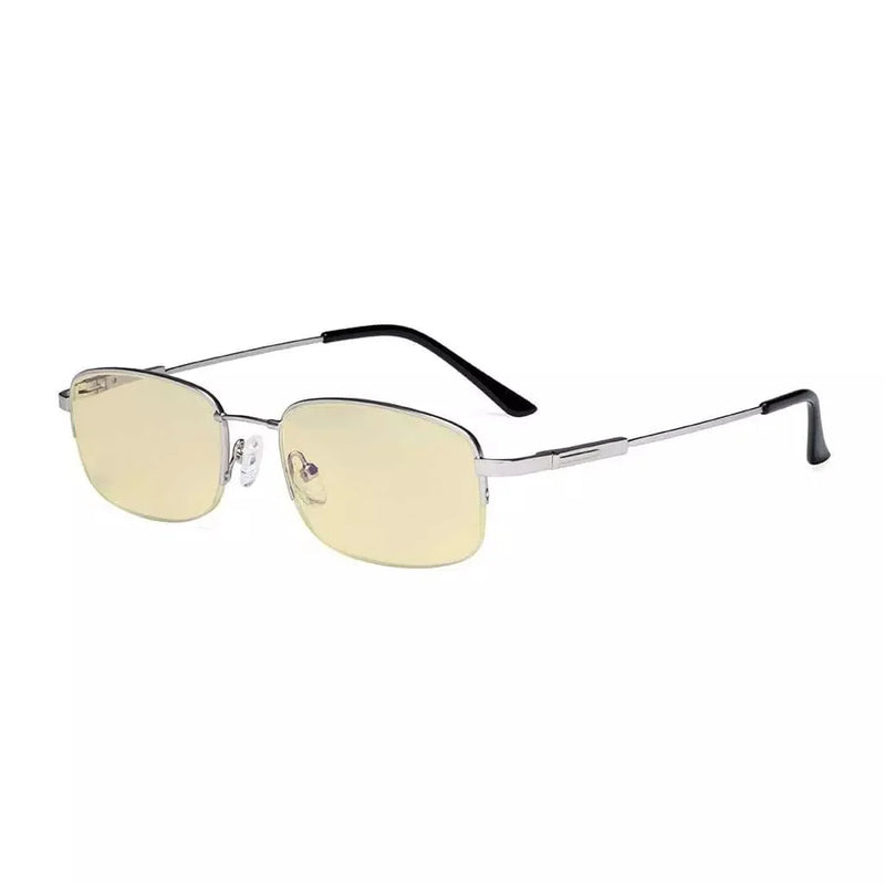 eyekeeper.com Metal Half-rim Blue Light Blocking Reading Glasses TMCG1704 Eyeglasses White Smoke Silver / without magnification,Silver / +0.50,Silver / +0.75,Silver / +1.00,Silver / +1.25,Silver / +1.50,Silver / +1.75,Silver / +2.00,Silver / +2.50,Silver / +3.00,Silver / +3.50