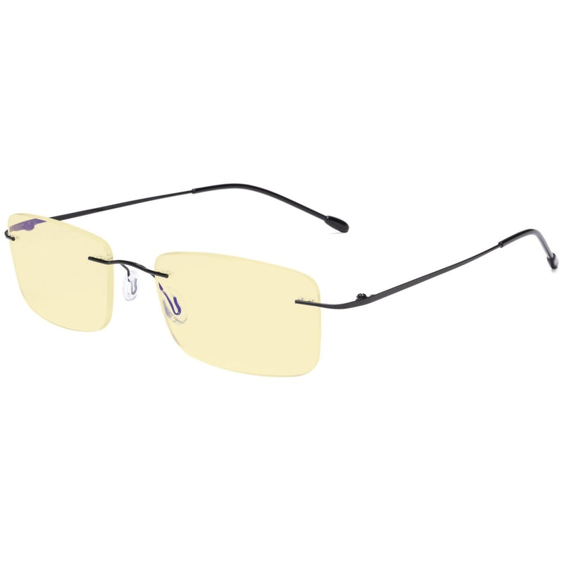 eyekeeper.com Metal Rimless Blue light Blocking Readers TMWK9 Eyeglasses White Smoke Black / without magnification,Black / +0.75,Black / +1.25,Black / +1.50,Black / +1.75,Black / +2.25,Black / +2.50,Black / +2.75,Black / +3.00,Black / +3.50