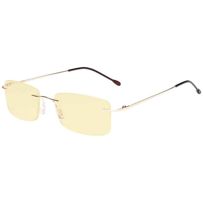 eyekeeper.com Metal Rimless Blue light Blocking Readers TMWK9 Eyeglasses Bisque Gold / without magnification,Gold / +0.75,Gold / +1.00,Gold / +1.25,Gold / +1.50,Gold / +2.00,Gold / +2.25,Gold / +2.50,Gold / +2.75,Gold / +3.00,Gold / +3.50