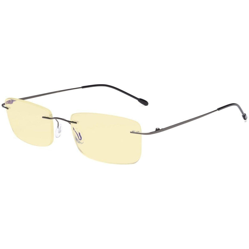 eyekeeper.com Metal Rimless Blue light Blocking Readers TMWK9 Eyeglasses Bisque Gunmetal / without magnification,Gunmetal / +0.50,Gunmetal / +0.75,Gunmetal / +1.00,Gunmetal / +1.25,Gunmetal / +2.00,Gunmetal / +2.25,Gunmetal / +2.50,Gunmetal / +2.75,Gunmetal / +3.00,Gunmetal / +3.50