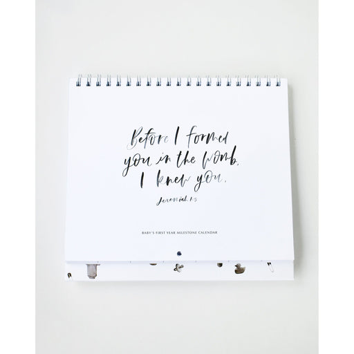 Be A Heart Christian Baby Milestone Calendar calendar Lavender