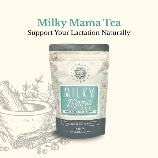 Euphoric Herbals Milky Mama Tea Herbal Tea Seashell 60 Cup Servings,30 Cup Servings