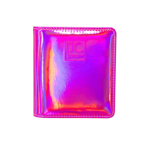 UberChic Beauty Mini Hot Pink Holographic Nail Stamp Storage Binder Tool Violet Red