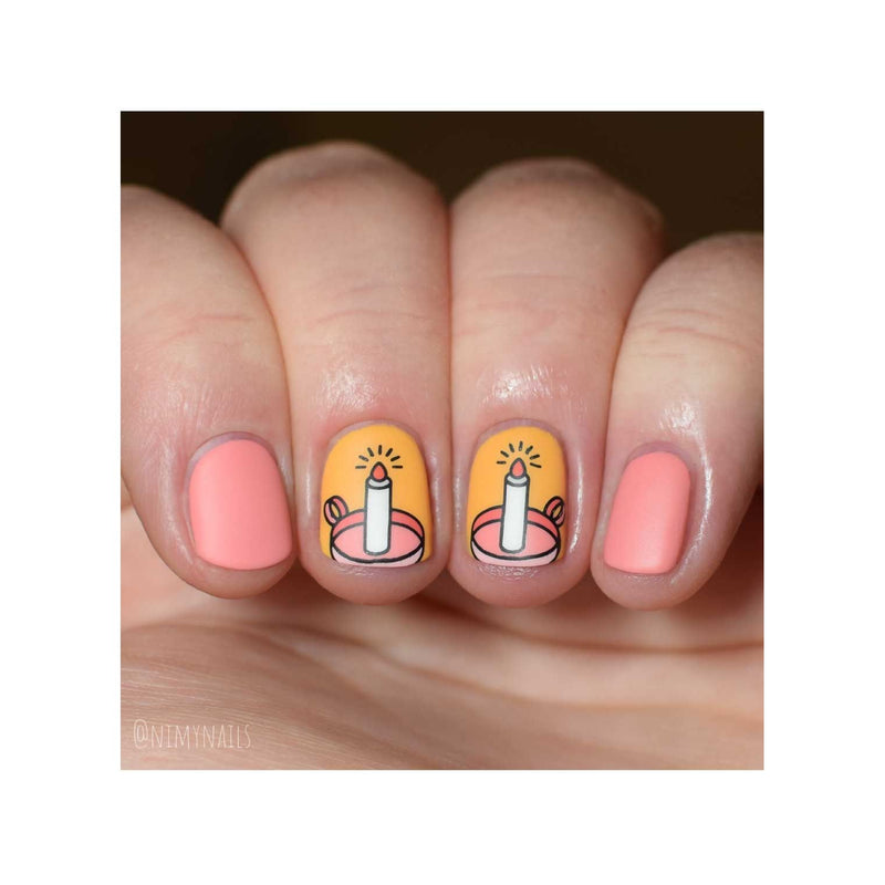 UberChic Beauty Minimalist Christmas Stamping Plate Rosy Brown