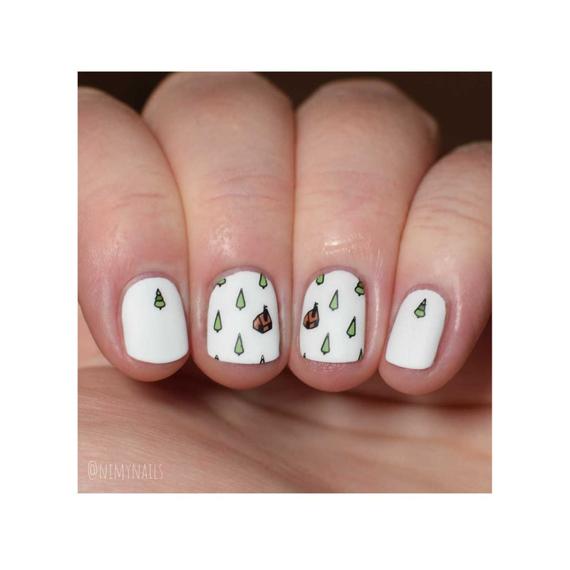 UberChic Beauty Minimalist Christmas Stamping Plate Rosy Brown