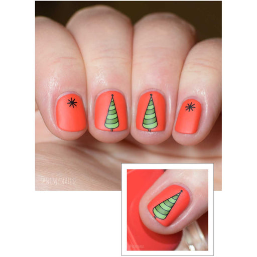 UberChic Beauty Minimalist Christmas Stamping Plate Rosy Brown