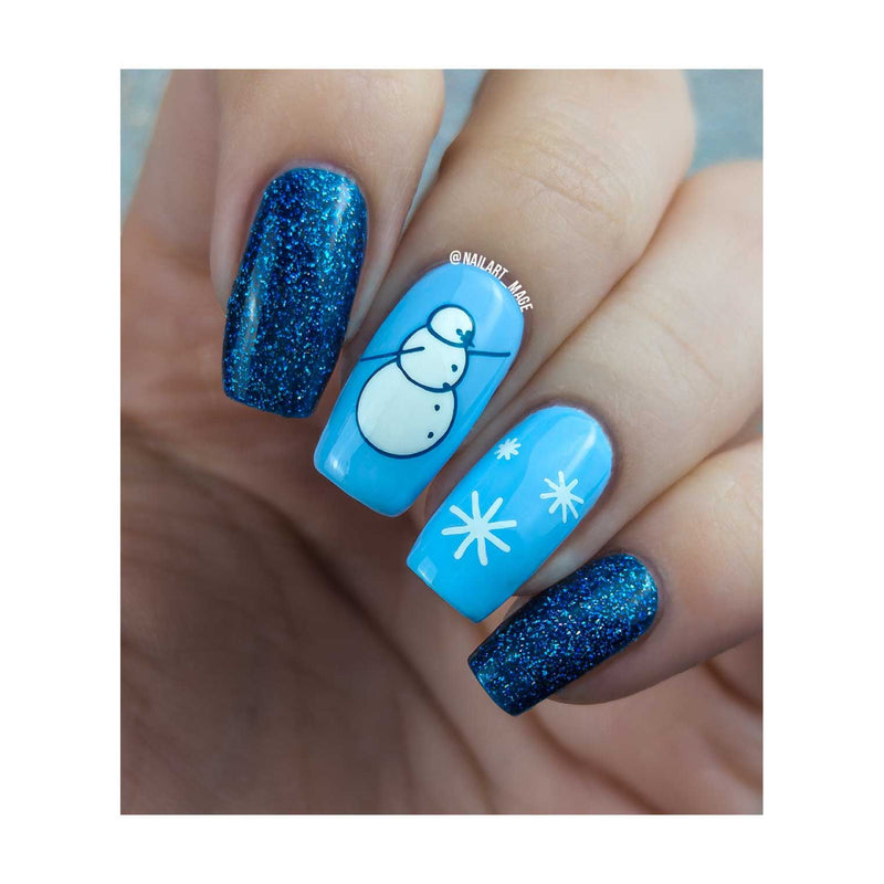 UberChic Beauty Minimalist Christmas Stamping Plate Dim Gray