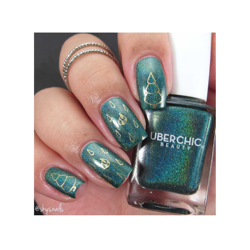 UberChic Beauty Minimalist Christmas Stamping Plate Rosy Brown