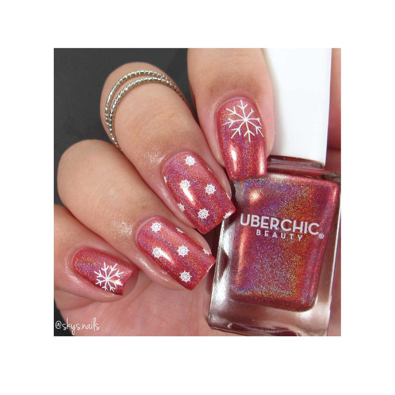 UberChic Beauty Minimalist Christmas Stamping Plate Rosy Brown