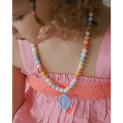 Be A Heart Miraculous Medal Plastic Children's Necklace Jewelry Rosy Brown