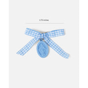 Be A Heart Miraculous Medal Blue Gingham Petite Bow Accessories White Smoke