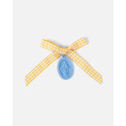 Be A Heart Miraculous Medal Yellow Gingham Petite Bow hair accesories Seashell