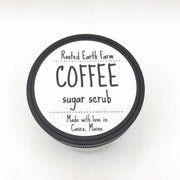 Rooted Earth Farm + Apothecary Coffee Sugar Body Scrub Face Masks + Scrubs White Smoke 4 oz,8 oz