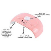 minimanimoo BOW Portable LED Lamp 54W Nail Brushes/tools Pink