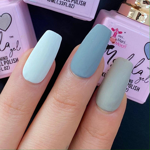 minimanimoo Moolala™ Velvety Matte Gel Top Coat Nail Polish Dark Gray