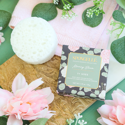 Spongellé Morning Bloom | Spongette Body Wash Infused Buffer Light Gray