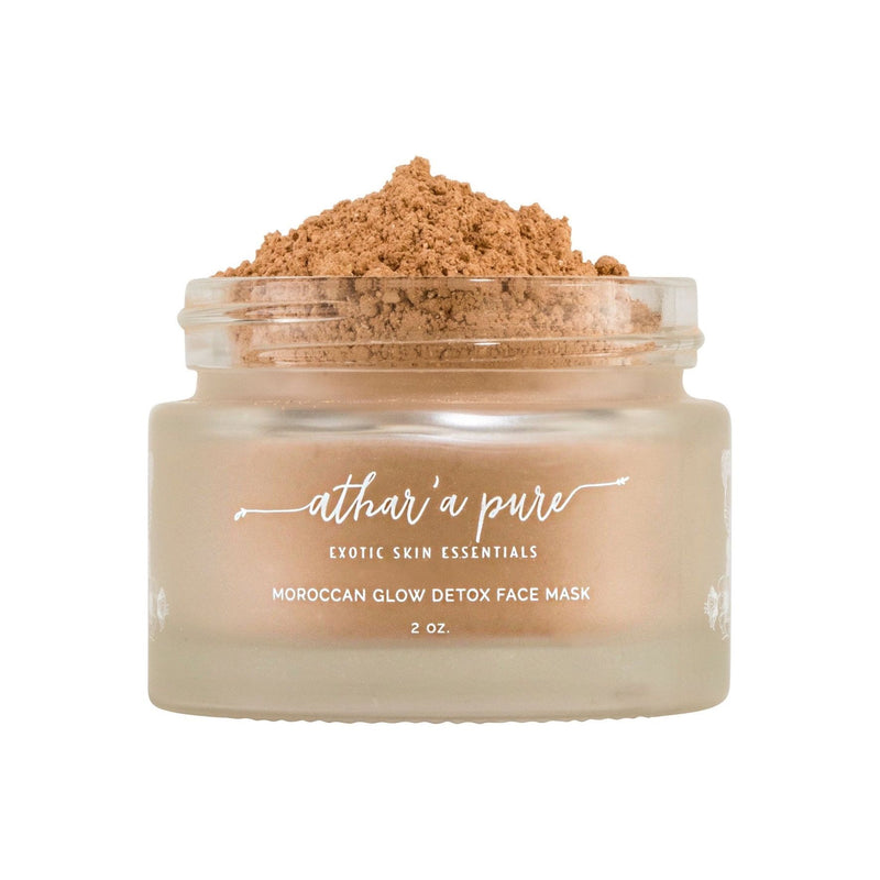 Athar'a Pure Moroccan Glow Detoxifying Face Mask (Vegan, 100% Natural) Face Tan