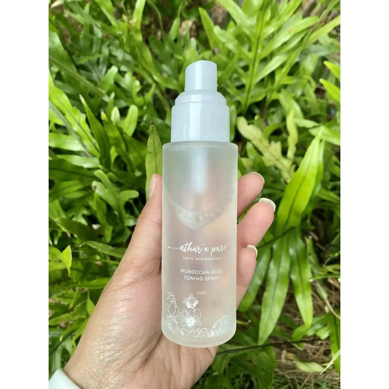 Athar'a Pure Moroccan Rose Toning Spray - Natural Rose Water Toner Face Olive Drab