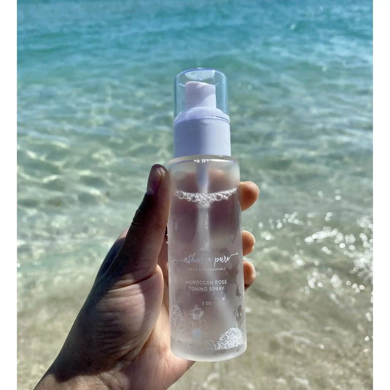 Athar'a Pure Moroccan Rose Toning Spray - Natural Rose Water Toner Face Light Slate Gray