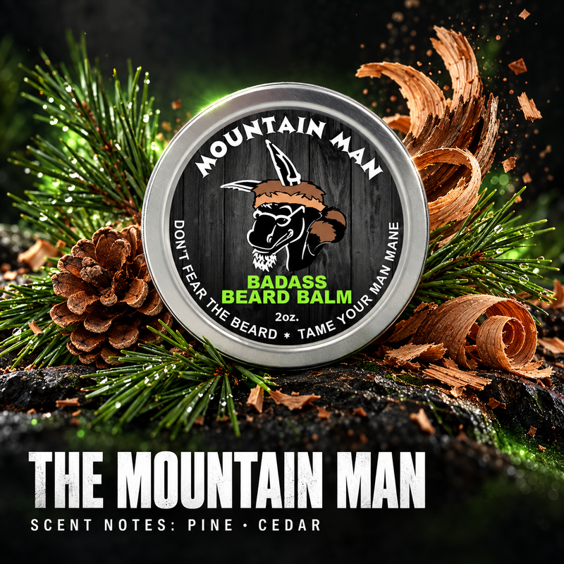 Badass Beard Care The Mountain Man Beard Balm BALM Black