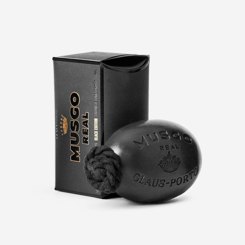 Musgo Musgo Real Soap On A Rope Black Edition 190 6.7 Oz Bar Soap White Smoke