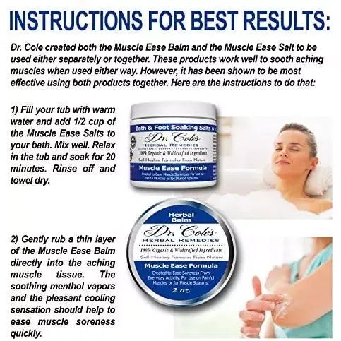 COLEHERBALS LLC 20 - Dr. Cole's Muscle Ease Soaking Salts Herbal White Smoke