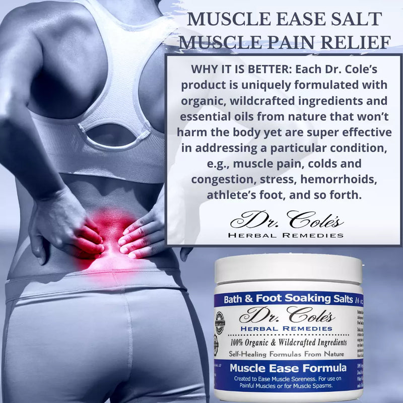 COLEHERBALS LLC 20 - Dr. Cole's Muscle Ease Soaking Salts Herbal White Smoke