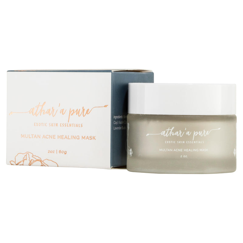 Athar'a Pure Multan Acne Activated Charcoal Healing Mask Face Light Gray