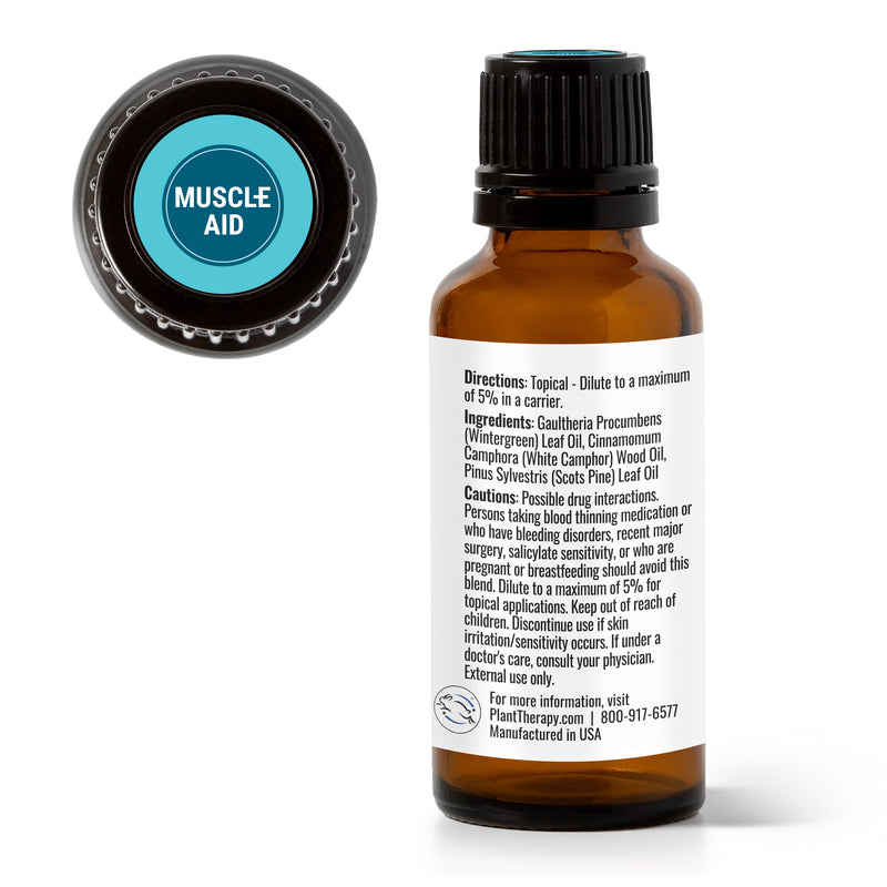 Plant Therapy Muscle Aid Essential Oil Blend Essential Oil White Smoke 10 mL,30 mL